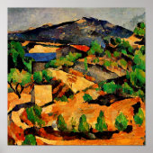 Cezanne - Gebirge aus l'Estaque Poster (Vorne)