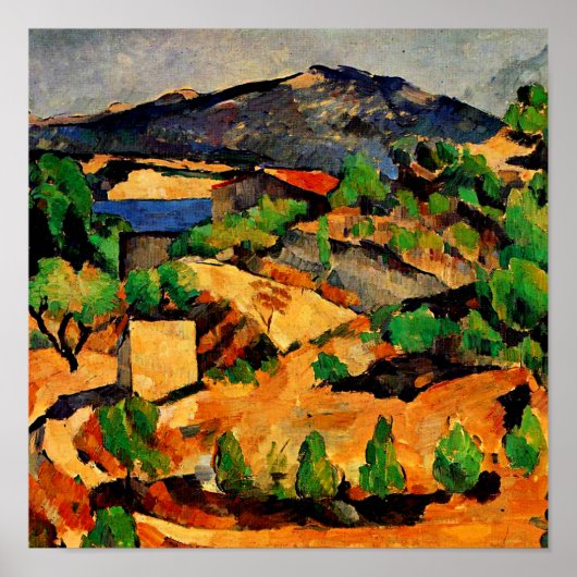 Cezanne - Gebirge aus l'Estaque Poster (Vorne)