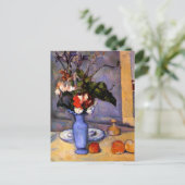 Cezanne Gemälde Stillleben mit blauer Vase-Kunst Postkarte (Stehend Vorderseite)