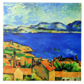 Cezanne - Golf von Marseille, berühmtes Gemälde, Fliese (Vorderseite)