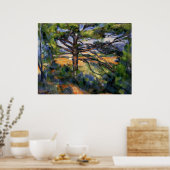 Cezanne - Große Kiefer und rote Erde Poster (Küche)