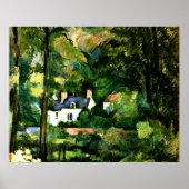 Cezanne - Häuser im Grün-1881 Poster (Vorne)