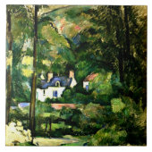 Cezanne - Häuser im Grünen, 1881, Fliese (Vorderseite)