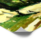 Cezanne - Häuser im Grünen-1881 Poster (Ecke)