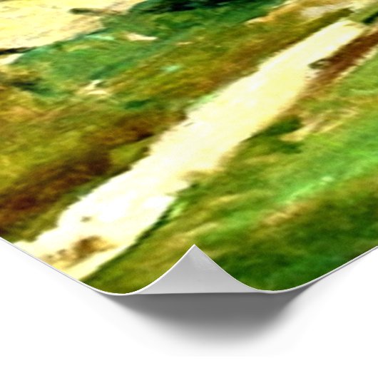 Cezanne - Häuser im Grünen-1881 Poster (Ecke)