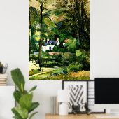 Cezanne - Häuser im Grünen-1881 Poster (Heimbüro)