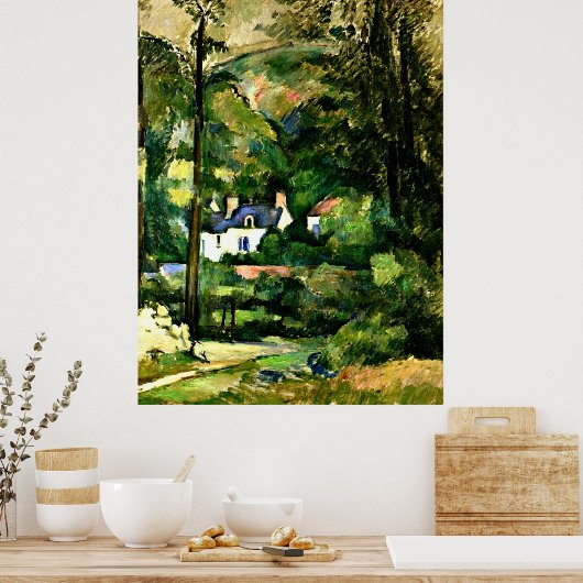Cezanne - Häuser im Grünen-1881 Poster (Küche)