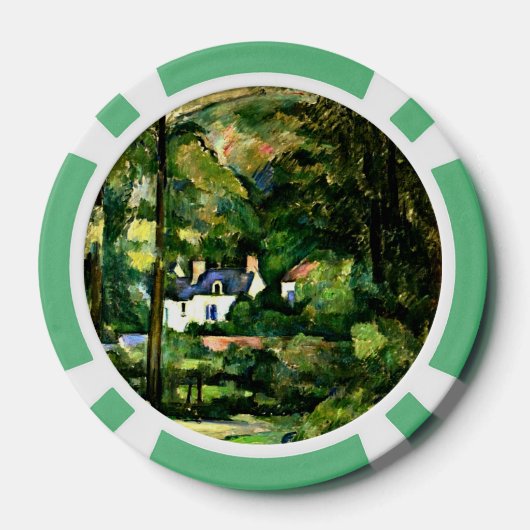 Cezanne - Häuser im Grünen Pokerchips (Rückseite)