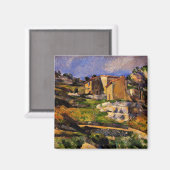 Cezanne - Häuser in der Provence Magnet (Vorderseite/Rückseite)
