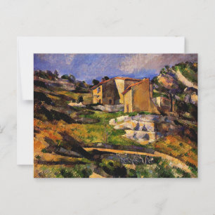 Cezanne - Häuser in der Provence Postkarte
