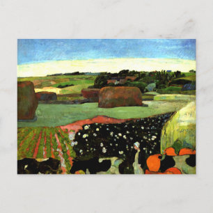 Cezanne - Heuschober in der Bretagne Postkarte