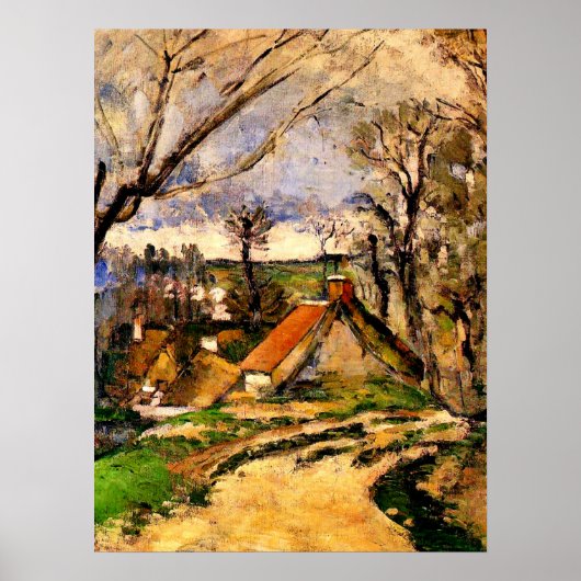 Cezanne - Hütten von Auvers, Poster (Vorne)