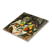 Cezanne - Ingwer-Gefäß und Früchte Fliese (Seite)