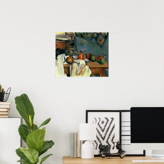 Cézanne - Ingwer Pot mit Granatapfel und Birnen Poster (Heimbüro)