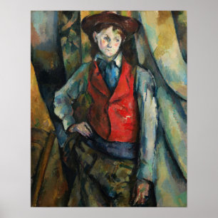 Cézanne - Junge in einem roten Waistcoat Poster