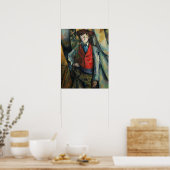 Cézanne - Junge in einem roten Waistcoat Poster (Küche)