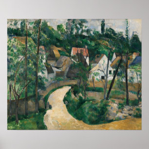 Cézanne - Kurve der Straße Poster