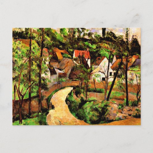 Cezanne - Kurve der Straße Postkarte (Vorderseite)