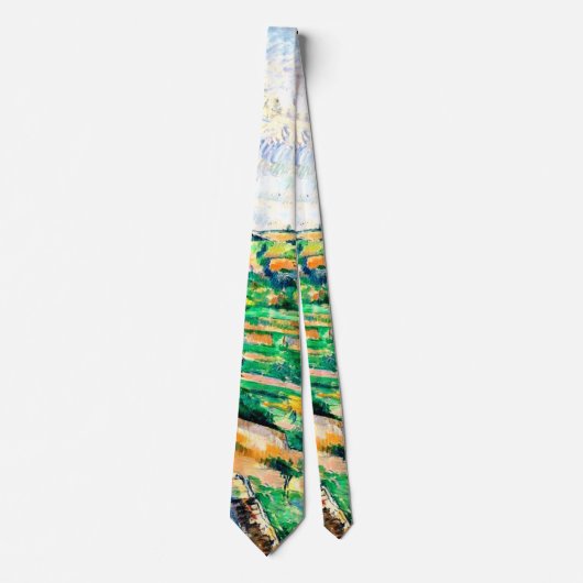 Cezanne - Landschaft in Auvers-Sur-Oise Krawatte (Vorderseite)