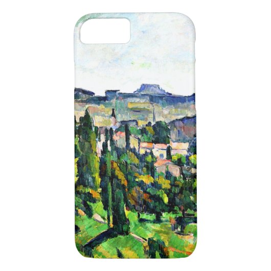 Cezanne - Landschaft mit Straße und Glockenturm Case-Mate iPhone Hülle (Rückseite)