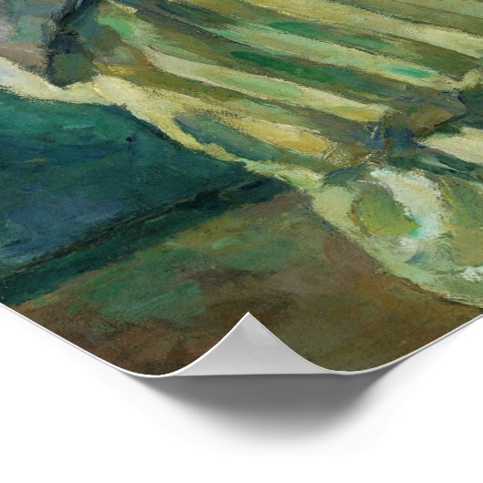 Cézanne - Madame Cézanne im Roten Sessel Poster (Ecke)