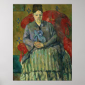 Cézanne - Madame Cézanne im Roten Sessel Poster (Vorne)