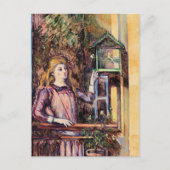 Cezanne - Mädchen mit Geburtskäfig Postkarte (Vorderseite)