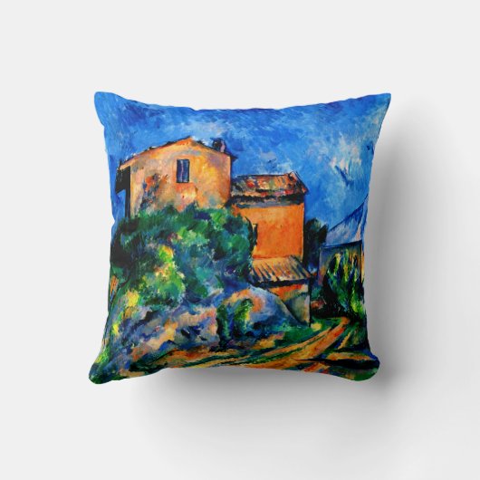 Cezanne - Maison Maria with a View of Chateau Noir Kissen (Rückseite)