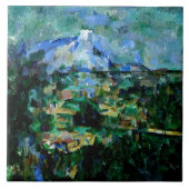 Cezanne - Mont Sainte-Victoire, berühmtes Bild, Fliese (Vorderseite)