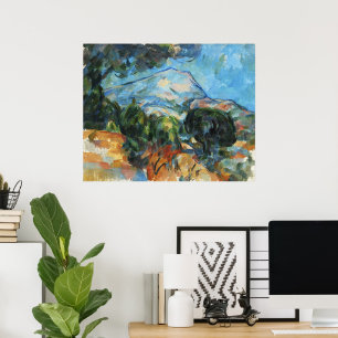 Cézanne Mountains Klassisches impressionistisches Poster