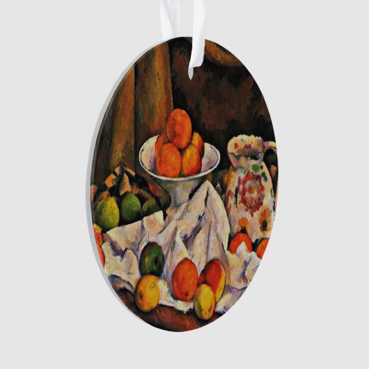 Cezanne - Obstschale, Pitcher und Obst Ornament (Vorderseite)