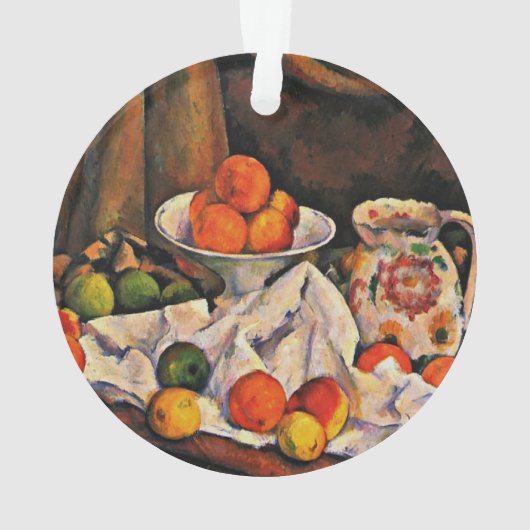 Cezanne - Obstschale, Pitcher und Obst Ornament (Rückseite)