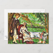 Cezanne - Paar im Garten Postkarte (Vorne/Hinten)