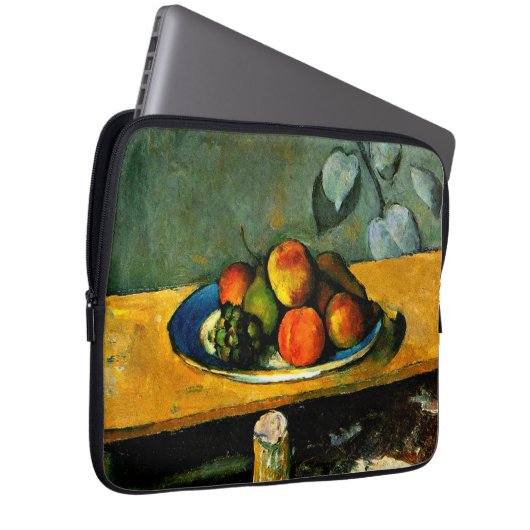 Cezanne - Pfirsiche, Birnen und Trauben Laptopschutzhülle (Vorne Rechts)