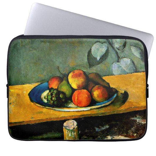 Cezanne - Pfirsiche, Birnen und Trauben Laptopschutzhülle (Vorderseite)