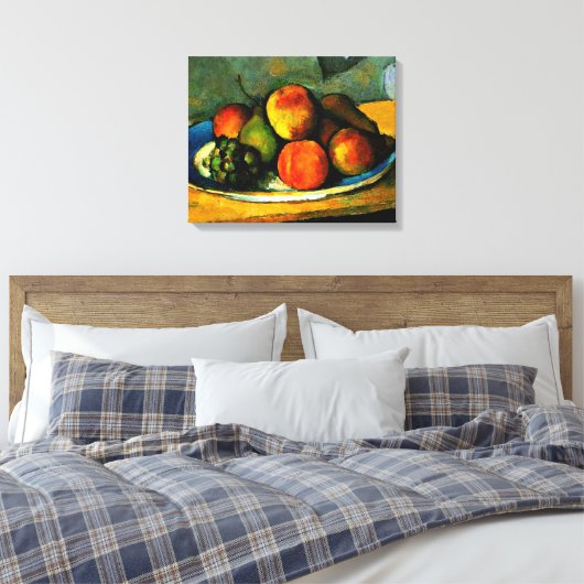 Cezanne - Pfirsiche, Birnen und Trauben Leinwanddruck (Insitu (Schlafzimmer))