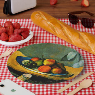 Cezanne - Pfirsiche, Birnen und Trauben Pappteller