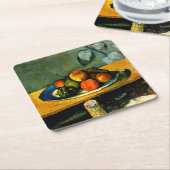 Cezanne - Pfirsiche, Birnen und Trauben Rechteckiger Pappuntersetzer (angewinkelt)