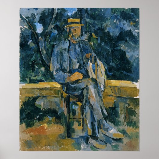 Cézanne - Portrait des Bauern Poster (Vorne)