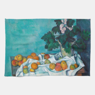 Cezanne Post-Impressionismus Still Life Blume und Geschirrtuch