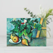 Cezanne - Primel- und Früchte-Vase Karte (Stehend Vorderseite)