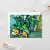 Cezanne - Primel- und Früchte-Vase Karte (Vorderseite/Rückseite Beispiel)