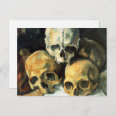Cezanne Pyramid of Skulls Postcard Postkarte (Vorne/Hinten)