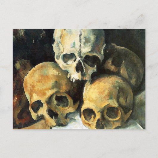 Cezanne Pyramid of Skulls Postcard Postkarte (Vorderseite)