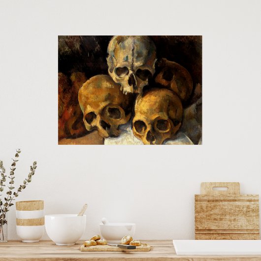 Cezanne - Pyramid of Skulls Poster (Küche)