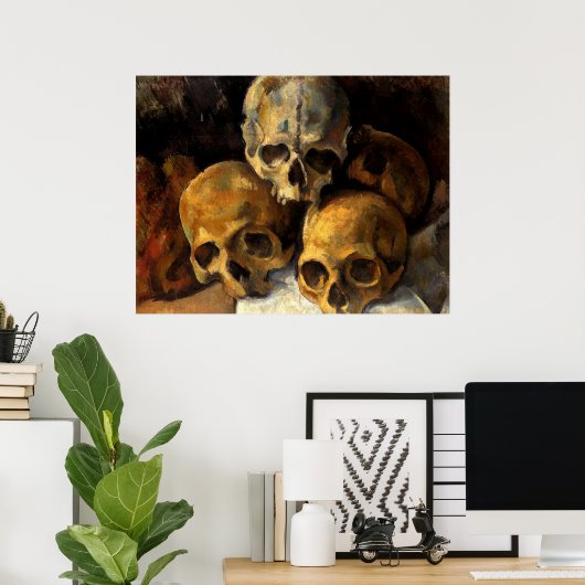 Cezanne - Pyramid of Skulls Poster (Heimbüro)