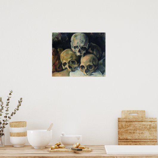 Cézanne - Pyramide of Skulls, 1900 Poster (Küche)