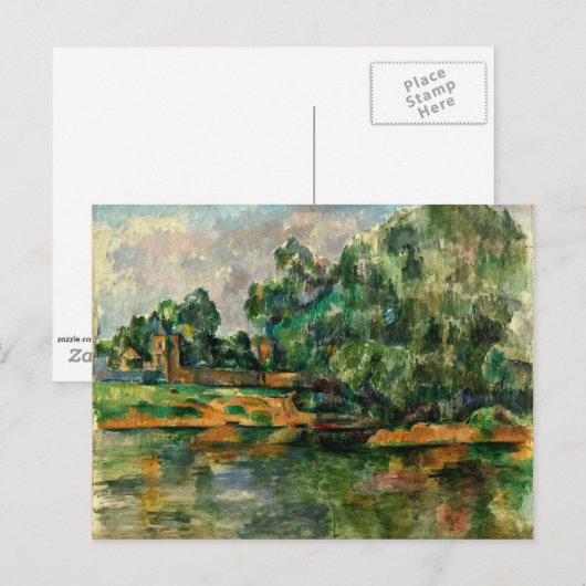 Cezanne - Riverbank Postkarte (Vorne/Hinten)