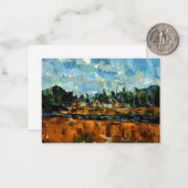 Cezanne - Riverbanks, Landschaftsmalerei Mitteilungskarte (Vorderseite/Rückseite Beispiel)