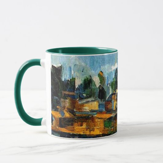 Cezanne - Riverbanks, Landschaftsmalerei Tasse (Links)